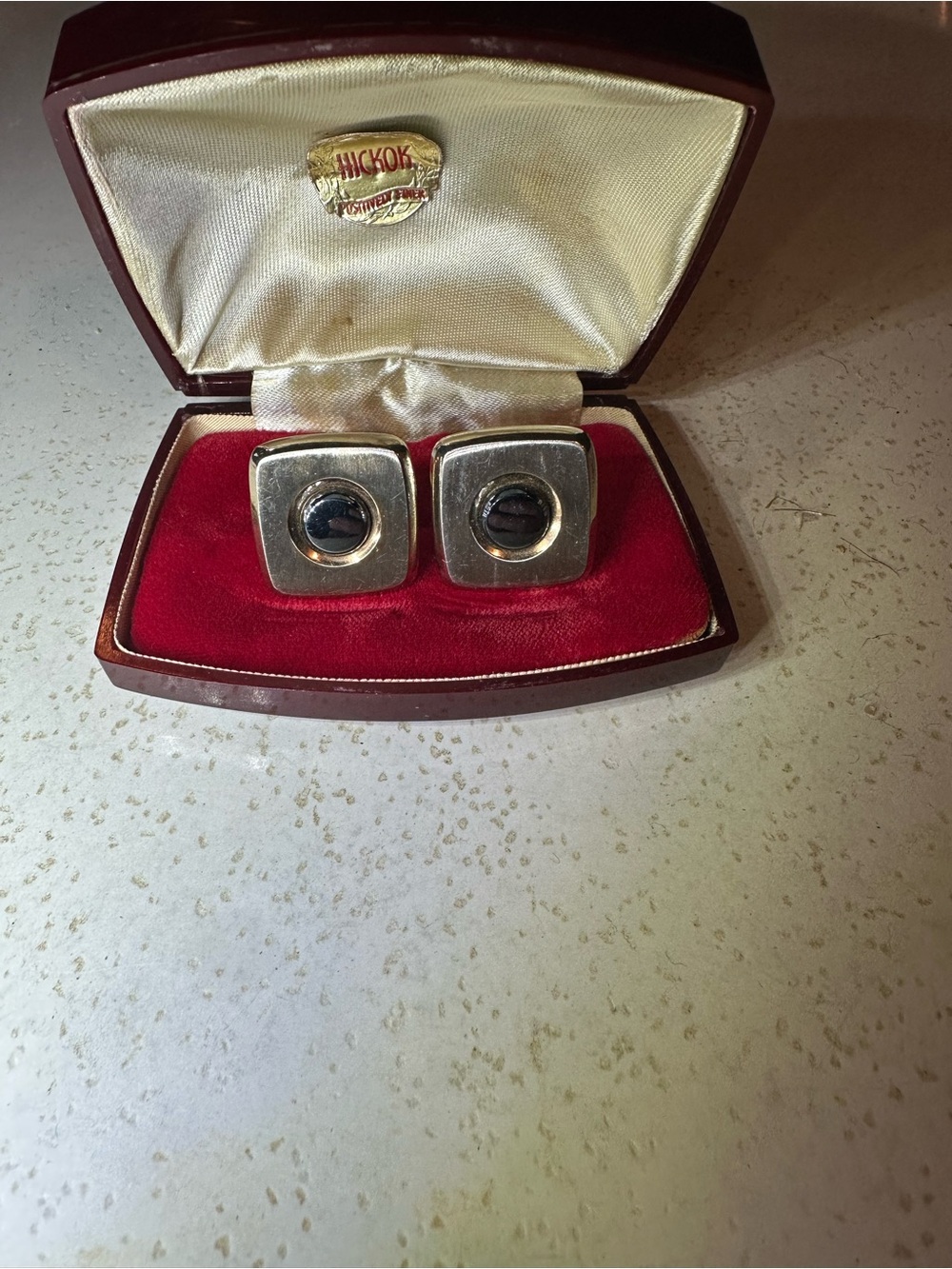 Vintage Silver and Black Tone Cufflinks